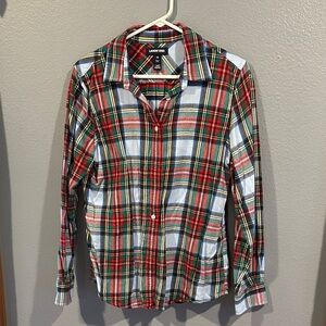 Lands' End Women's Multicolor Plaid Shirt